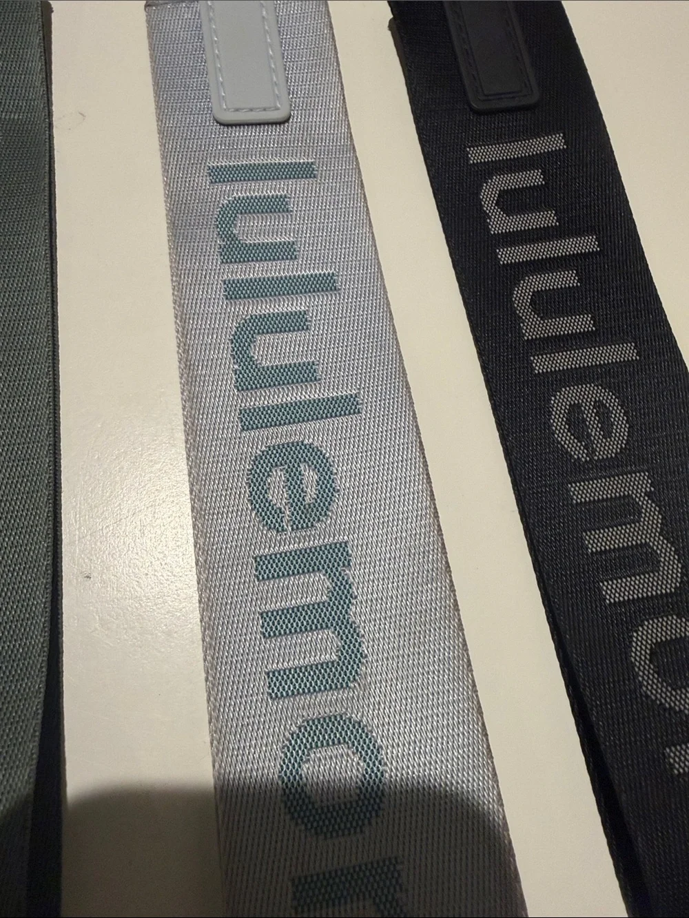 3 lululemon athletica Key Straps - Black, Light blue , Green